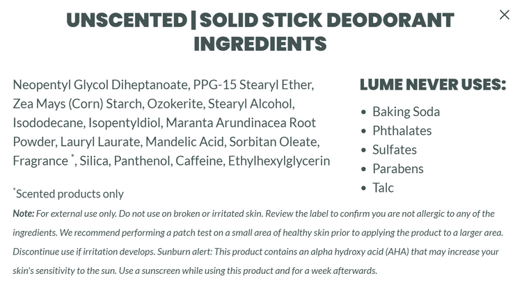 Desodorante en barra sólido | Sin fragancia